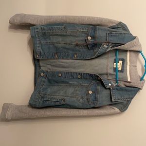 Sweatshirt jean jacket - worn once!!